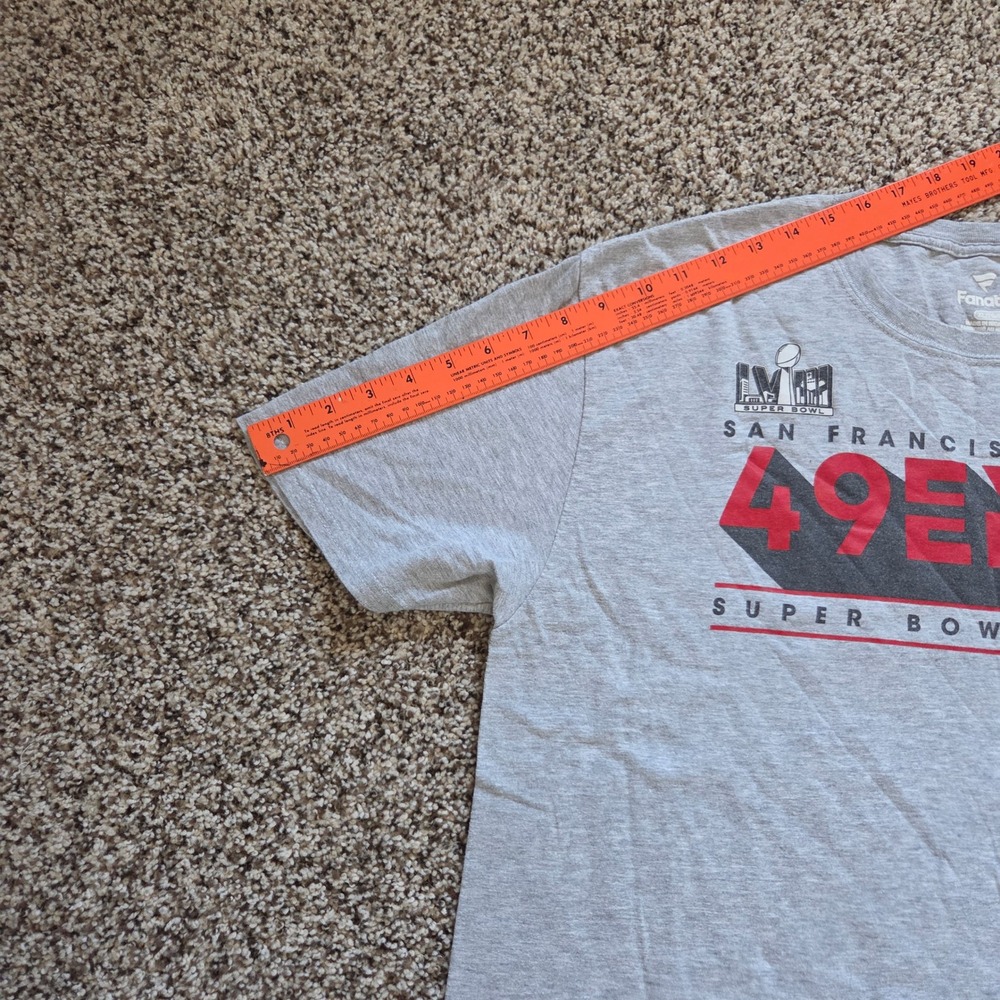 Fanatics San Francisco 49ers Super Bowl LVIII Roster T-Shirt Mens XL Gray NFL - Picture 5 of 9